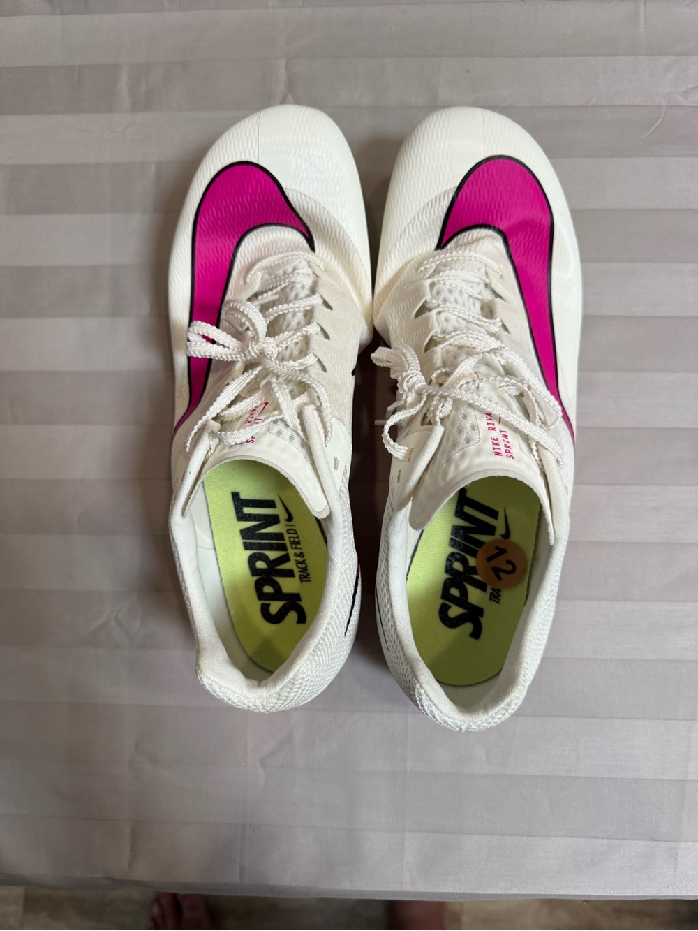 Nike Zoom Superfly Elite 2 Track Shoes Running Spikes White/Pink Size 12